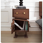 Тумбочка прикроватная с ящиком и дверцей Робот Robot Desk варинант исполнения - 7 | Loft Concept во Владивостоке