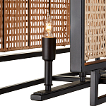 Люстра прямоугольной формы с чёрным каркасом и вставкой из плетеного материала Cage for Light варинант исполнения - 2 | Loft Concept во Владивостоке