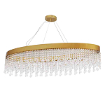 Люстра подвесная овальная с хрустальными подвесками Crystal Art  варинант исполнения - 1 | Loft Concept во Владивостоке