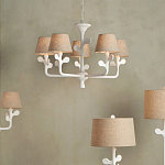 Бра с белым каркасом и тканевым абажуром Natural Stems варинант исполнения - 4 | Loft Concept во Владивостоке