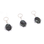 Зеркало брелок карманное двухстороннее из натурального камня Серафинит Stone Mirrors варинант исполнения - 4 | Loft Concept во Владивостоке