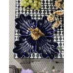 Менажница темно-синяя фарфоровая с бронзовой фигуркой ангела Eden Garden варинант исполнения - 3 | Loft Concept во Владивостоке