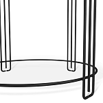 Стол журнальный круглый со столешницей из стекла Gold and Black Marble варинант исполнения - 4 | Loft Concept во Владивостоке