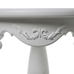 Стол приставной круглый белого цвета из массива бука с легкими потертостями White Provence варинант исполнения - 2 | Loft Concept во Владивостоке