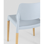 Пластиковый стул на ножках из массива бука Ferret Grey-Blue варинант исполнения - 3 | Loft Concept во Владивостоке