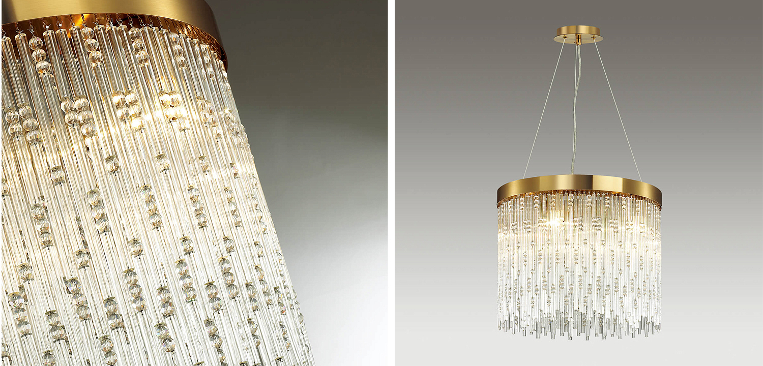 Люстра Hailstorm Rain Kerri Chandelier gold 45 Люстра Hailstorm Rain Kerri Chandelier gold 45 - Loft-Concept во Владивостоке