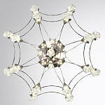 Люстра подвесная из металла с хрустальными подвесками прозрачного цвета Quasar 41 варинант исполнения - 10 | Loft Concept во Владивостоке