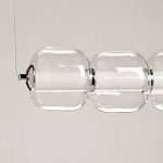 Люстра линейная с 6-ю прозрачными стеклянными плафонами округлой формы HANDLE GRAPE варинант исполнения - 6 | Loft Concept во Владивостоке