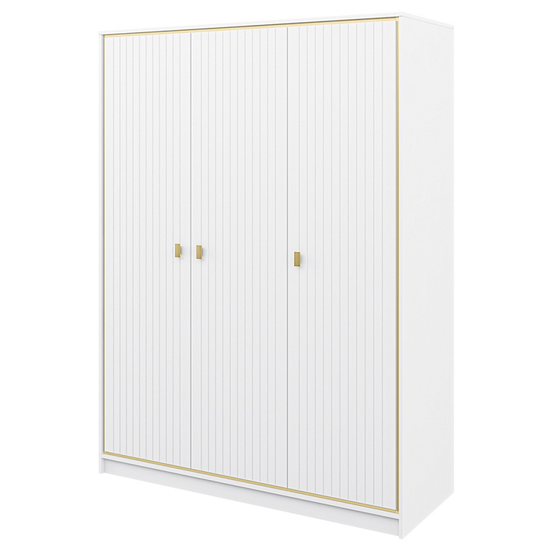 Шкаф белый трёхдверный для одежды Antique Order Белый Золотой во Владивостоке | Loft Concept 