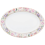 Сервиз столовый из фарфора белый с цветочным принтом на 6 персон 23 предмета Flower Porcelain Collection варинант исполнения - 2 | Loft Concept во Владивостоке