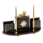 Настольный канцелярский набор из нефрита с декором в виде льва Golden Lion варинант исполнения - 2 | Loft Concept во Владивостоке