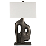 Настольная лампа с прямоугольным тканевым абажуром на фигурном каркасе Brutilist  варинант исполнения - 4 | Loft Concept во Владивостоке