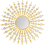 Зеркало-солнце в раме из металла с золотыми с лучами Rays of Peace варинант исполнения - 1 | Loft Concept во Владивостоке