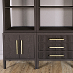 Модульный стеллаж Primo из трех составных элементов Темный орех варинант исполнения - 6 | Loft Concept во Владивостоке