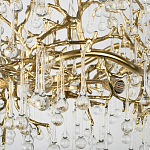 Подвесная люстра в виде ветвей деревьев золотого цвета с прозрачными подвесками-каплями 8 и 14 ламп Droplet Chandelier варинант исполнения - 6 | Loft Concept во Владивостоке