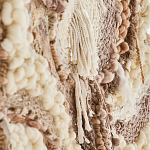 Овальный Современный Гобелен Абстракция в бежевых тонах Shallow варинант исполнения - 3 | Loft Concept во Владивостоке