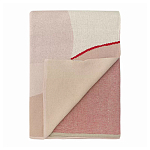 Плед из хлопка бежевого цвета с абстрактным принтом Elysian Flow Peach варинант исполнения - 5 | Loft Concept во Владивостоке