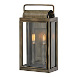 Настенный фонарь прямоугольной формы цвета состаренная латунь с двумя лампами Hinkley варинант исполнения - 1 | Loft Concept во Владивостоке