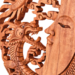 Панно из дерева дракон и луна Panel With Animals варинант исполнения - 2 | Loft Concept во Владивостоке