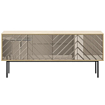 Длинная тумба с зеркальным декором Serena варинант исполнения - 9 | Loft Concept во Владивостоке