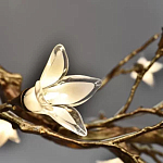 Люстра в виде золотой ветки с цветами Glass Flower Pendant Light варинант исполнения - 9 | Loft Concept во Владивостоке