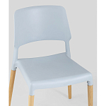 Пластиковый стул на ножках из массива бука Ferret Grey-Blue варинант исполнения - 2 | Loft Concept во Владивостоке