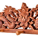 Панно-вешалка из дерева драконы Panel With Animals варинант исполнения - 2 | Loft Concept во Владивостоке