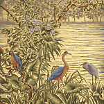 Обои ручная роспись Le Brésil Amarelo Deep Rich Gold варинант исполнения - 1 | Loft Concept во Владивостоке