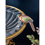 Чаша стеклянная с фигурками разноцветных попугаев на ободке 41 Eden Garden варинант исполнения - 4 | Loft Concept во Владивостоке