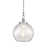 Подвесной светильник с прозрачным стеклянным плафоном в форме шара в современном стиле на цепи Feiss варинант исполнения - 1 | Loft Concept во Владивостоке