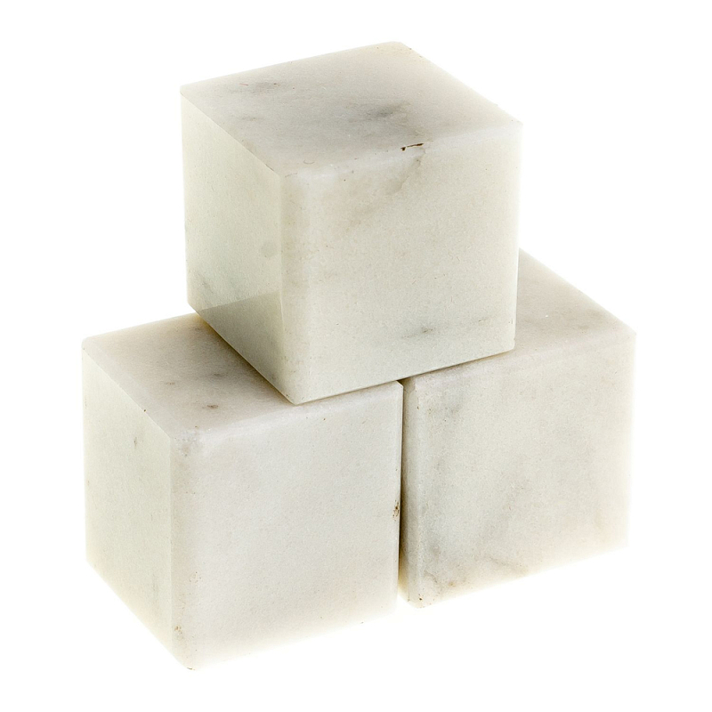 Камни для охлаждения виски из белого мрамора Natural Stone Cube Белый Мрамор Bianco Камни для охлаждения виски из белого мрамора Natural Stone Cube Белый Мрамор Bianco во Владивостоке | Loft Concept