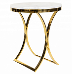 Кофейный столик на подстолье золотого цвета Noelle варинант исполнения - 1 | Loft Concept во Владивостоке