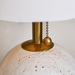 Настольная лампа на круглом основании из натурального камня Bartolomeo варинант исполнения - 2 | Loft Concept во Владивостоке