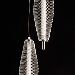 Люстра круглая каскадня с 5-ю плафонами из металлической сетки Mesh Lampshade Lighting варинант исполнения - 8 | Loft Concept во Владивостоке