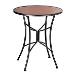 Столик приставной с круглой столешницей на металлическом черном основании Scenical Table варинант исполнения - 1 | Loft Concept во Владивостоке