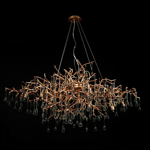 Люстра Crystal Drops Gold 125 см