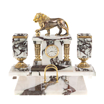 Настольный письменный набор из мрамора с декором в виде льва в подарочной упаковке Marble Accessory варинант исполнения - 1 | Loft Concept во Владивостоке