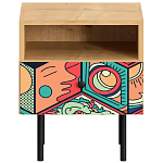 Прикроватная тумба с изображением на ящике Elise Nightstand варинант исполнения - 17 | Loft Concept во Владивостоке