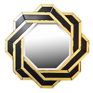 Зеркало Knot octagonal Black & Gold Mirror
