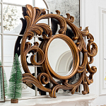 Зеркало настенное с рамой цвета античная бронза Classic Ornament Mirror варинант исполнения - 2 | Loft Concept во Владивостоке
