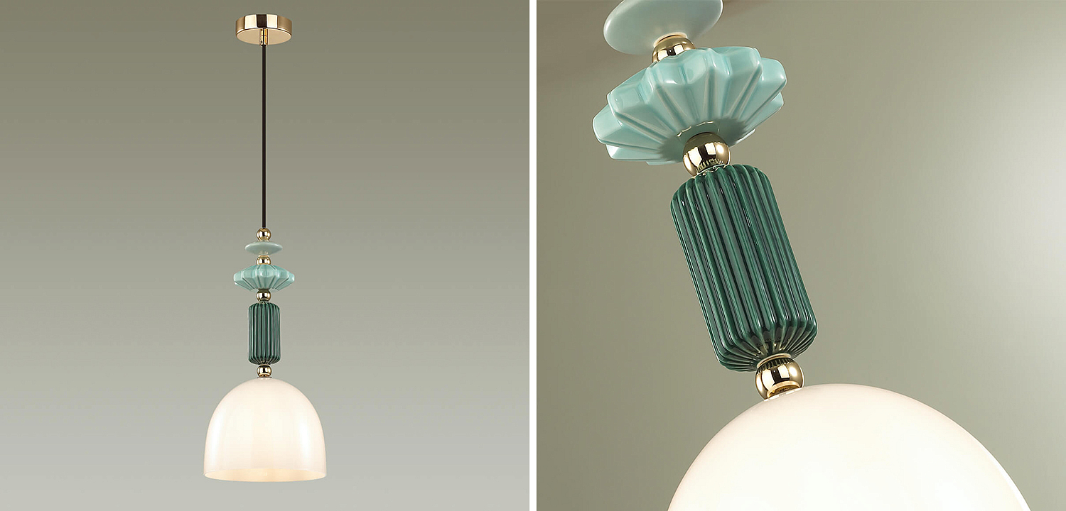 Подвесной светильник Iris hanging lamp green Подвесной светильник Iris hanging lamp green - Loft-Concept во Владивостоке