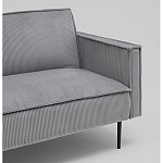 Диван современный вельветовый прямой Worcester Серый варинант исполнения - 3 | Loft Concept во Владивостоке