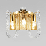 Бра с металлическим основанием золотого цвета и хрустальными подвесками Textured Glass варинант исполнения - 2 | Loft Concept во Владивостоке