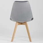 Стул с мягким велюровым сиденьем Arvika Grey варинант исполнения - 4 | Loft Concept во Владивостоке