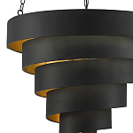 Подвесной светильник в форме спирали черный с золотой внутренней отделкой Warm Glow варинант исполнения - 1 | Loft Concept во Владивостоке