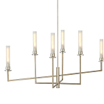 Люстра с 6-ю белыми матовыми плафонами из стекла в форме цилиндра Longitude варинант исполнения - 3 | Loft Concept во Владивостоке