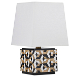 Настольная лампа с фигурным узором и трапециевидным абажуром Сonundrum варинант исполнения - 3 | Loft Concept во Владивостоке