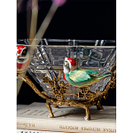 Чаша квадратная из прозрачного стекла с фигурками разноцветных птиц Eden Garden варинант исполнения - 3 | Loft Concept во Владивостоке