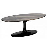 Стол журнальный овальный с столешницей из искусственного мрамора Alonso Gloss варинант исполнения - 2 | Loft Concept во Владивостоке