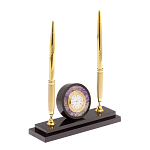 Часы настольные с двумя ручками из натурального камня Stone Clock варинант исполнения - 2 | Loft Concept во Владивостоке